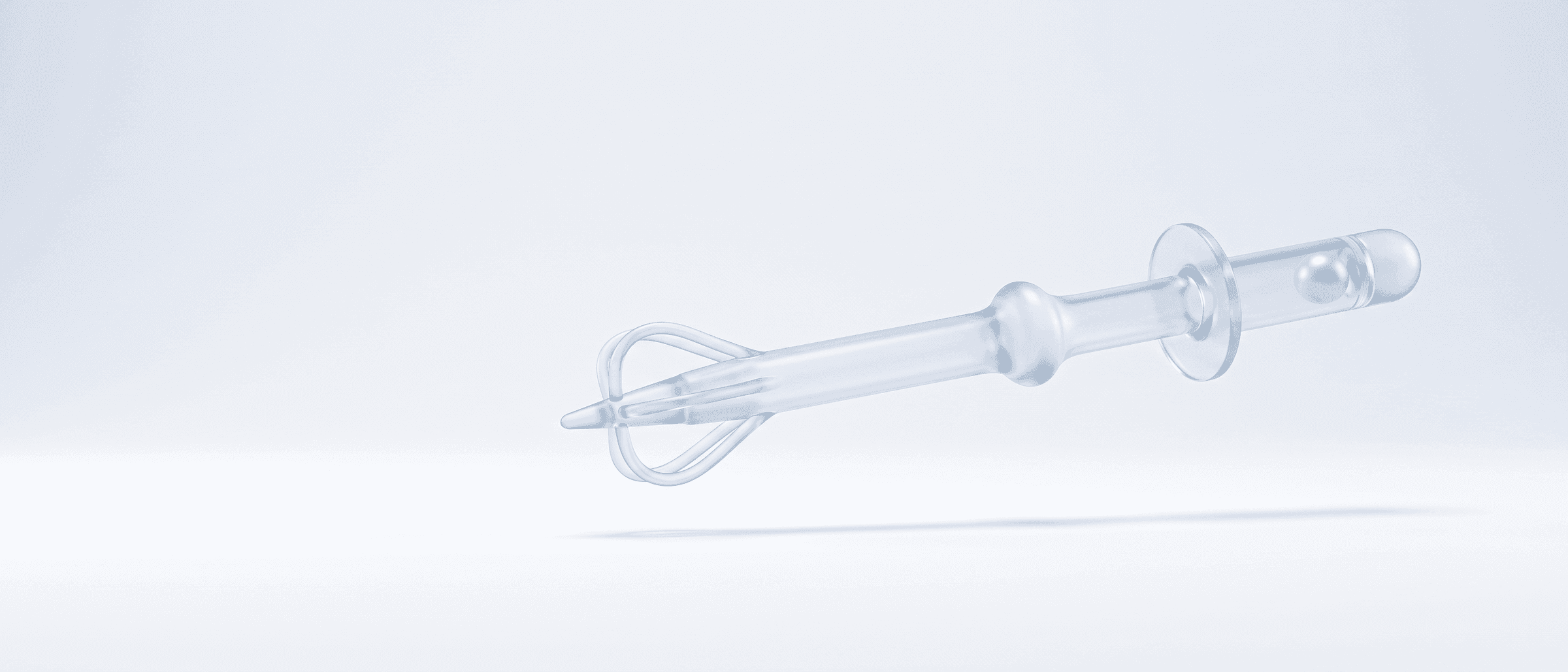 Silicon Life Disposable Sterile Controlled Catheter, three-quarter view